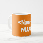 Personalized Orange Name Mug (Front Left)
