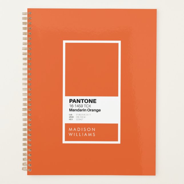 Personalized Orange Notebook | Custom Name (Front)