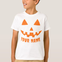 Personalized Orange Pumpkin Halloween Kid's Name