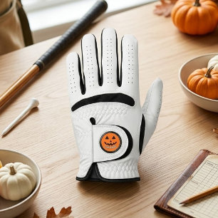 Personalized Orange Pumpkin Halloween Your Name Golf Glove