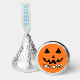 Personalized Orange Pumpkin Halloween Your Name Hershey®'s Kisses®