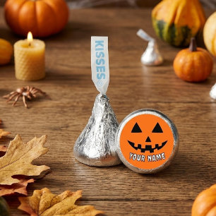 Personalized Orange Pumpkin Halloween Your Name Hershey®'s Kisses®