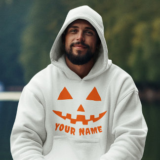 Personalized Orange Pumpkin Halloween Your Name Hoodie