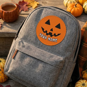 Personalized Orange Pumpkin Halloween Your Name Patch