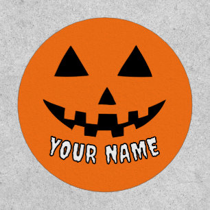 Personalized Orange Pumpkin Halloween Your Name Patch