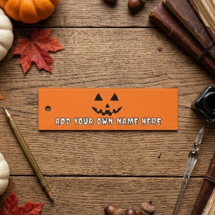 Personalized Orange Pumpkin Halloween Your Name Ruler