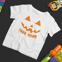 Personalized Orange Pumpkin Halloween Your Name