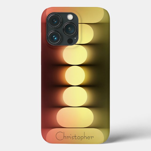 Personalized orange Radial Texture iphone 15  Case-Mate iPhone Case (Back)