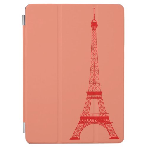 Personalized Orange Red Eiffel Tower iPad Air Cover
