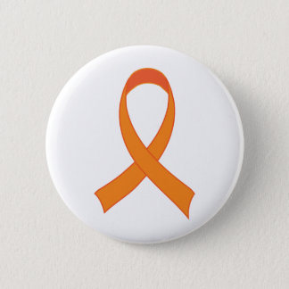 Personalized Orange Ribbon Awareness Gift Button