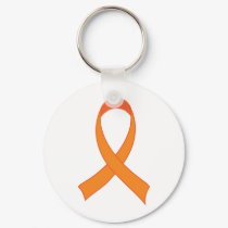 Personalized Orange Ribbon Awareness Gift Keychain