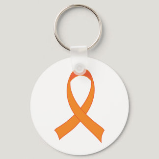 Personalized Orange Ribbon Awareness Gift Keychain