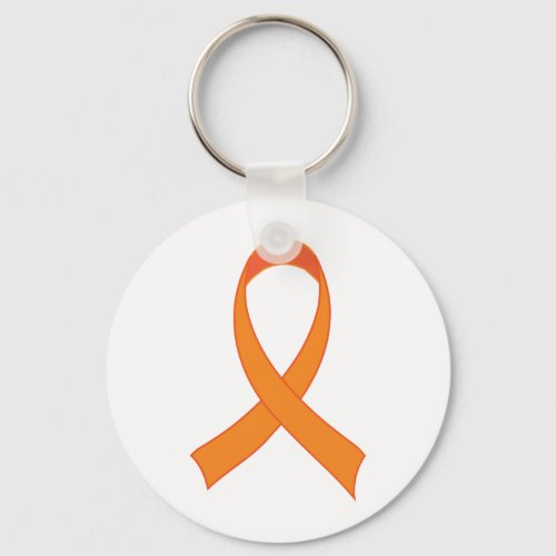 Personalized Orange Ribbon Awareness Gift Keychain