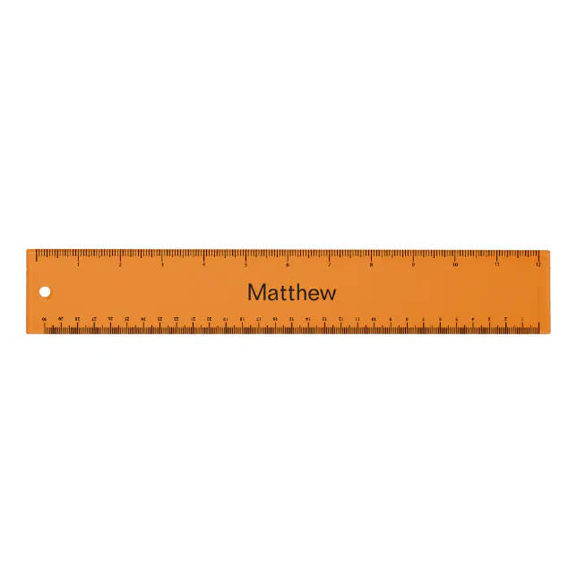 Personalized orange ruler for kids | Zazzle