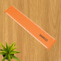 Personalized Orange Ruler with Name