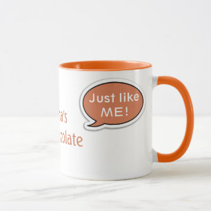 Personalized Orange Speech Bubble Hot Chocolate Mug