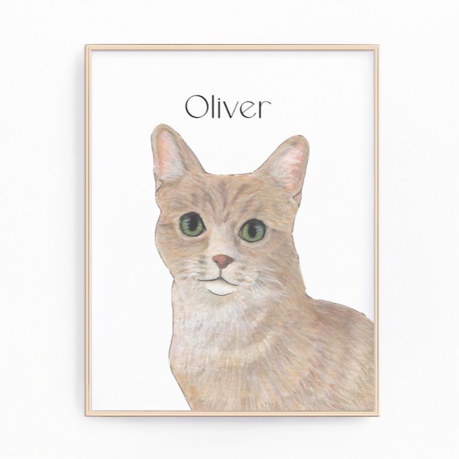 Personalized Orange Tabby Cat Art Photo Print (Creator Uploaded)