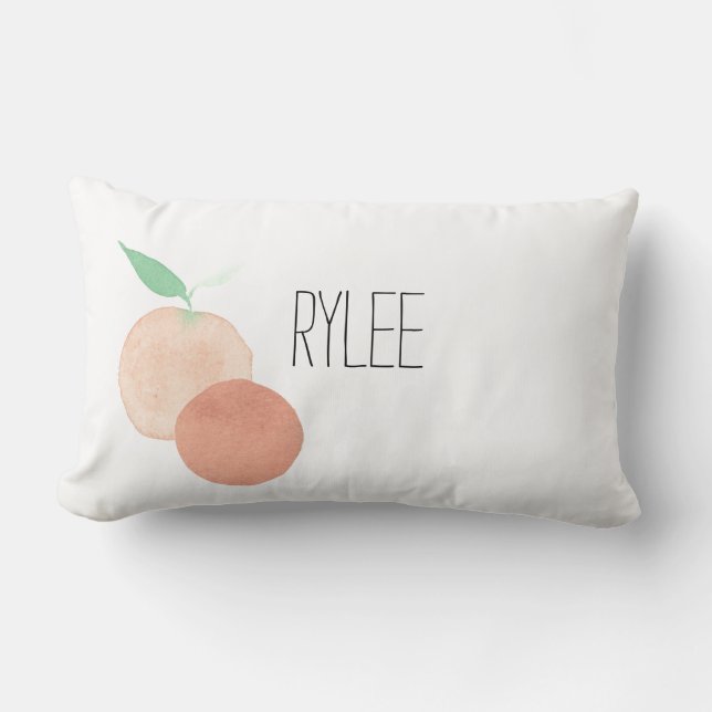Personalized Orange Throw Pillow (Front)