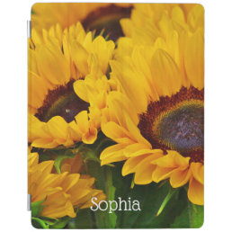 Personalized Orange Yellow Sunflower Painting iPad Smart Cover