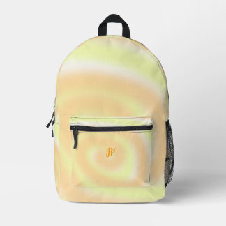 Personalized Orange Yellow Swirl Backpacks
