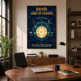 Personalized Orbit of Control MCM Style Art Print