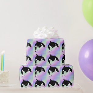 Personalized Orca Killer Whale Birthday Wrapping Paper