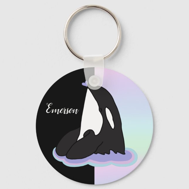 Personalized Orca Killer Whale Keychain (Front)
