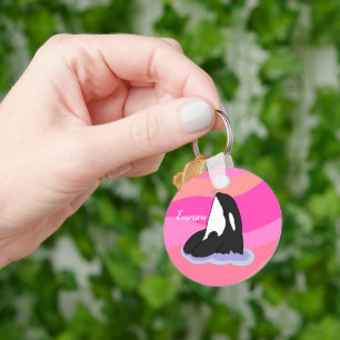 Personalized Orca Killer Whale Keychain