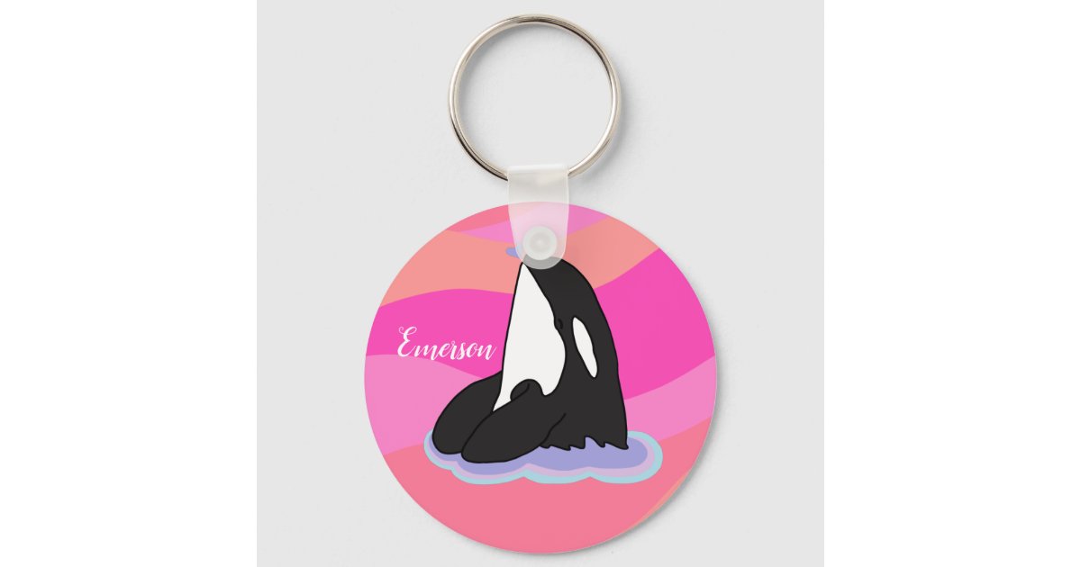 Personalized Orca Killer Whale Keychain Zazzle