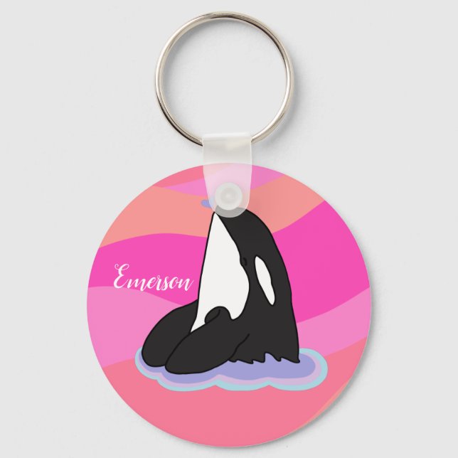 Personalized Orca Killer Whale Keychain (Front)