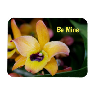 Personalized Orchid Flexible Magnet