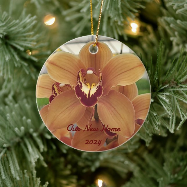 Personalized Orchid Ornament  (Tree)