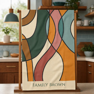 Personalized Organic Abstract Kitchen Decor Towel