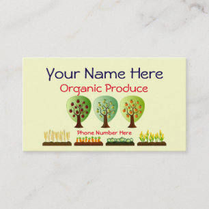 Personalized Organic Farming Produce Business Card