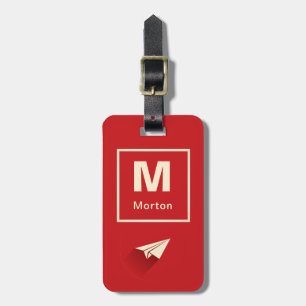 Personalized Origami Plane Luggage Tag