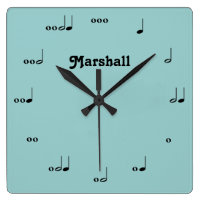 Personalized Original Music Note Clock