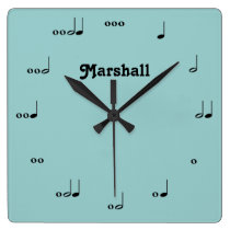 Personalized Original Music Note Clock Personalized Original Music Note Clock