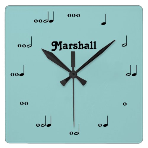 Personalized Original Music Note Clock Personalized Original Music Note Clock