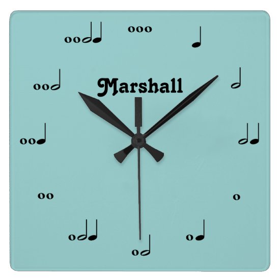 Personalized Original Music Note Clock