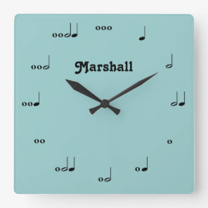 Personalized Original Music Note Clock