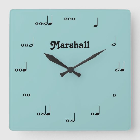 Personalized Original Music Note Clock