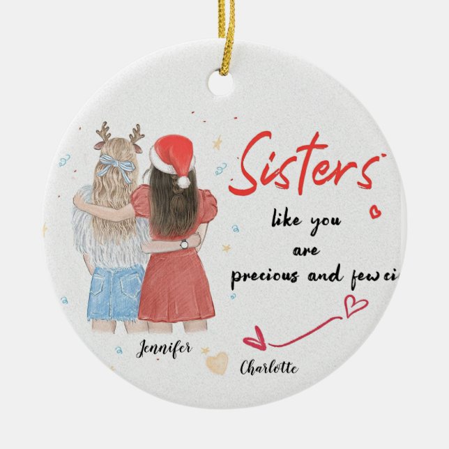 Personalized Ornament Christmas Decoration Bestie  (Front)