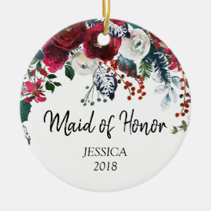 personalized bridesmaid ornaments