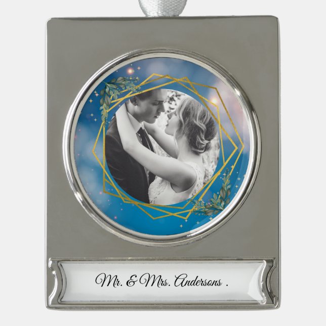 Personalized Ornament Photo and Text Frame (Front)