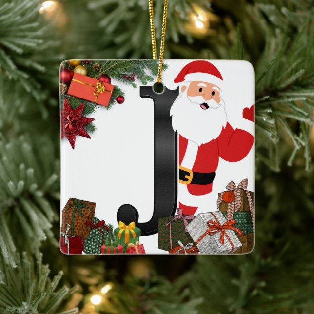 Personalized Ornament with Letter (Tree)