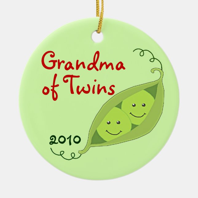Personalized Ornaments for Grandparents of Twins (Front)
