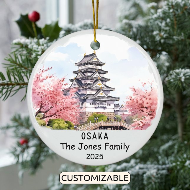 Personalized Osaka Ornament, Japan Ceramic Ornament (Creator Uploaded)