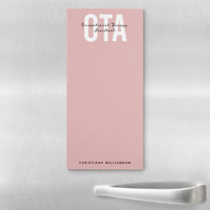 Personalized OTA Occupational Therapy Assistant Magnetic Notepad