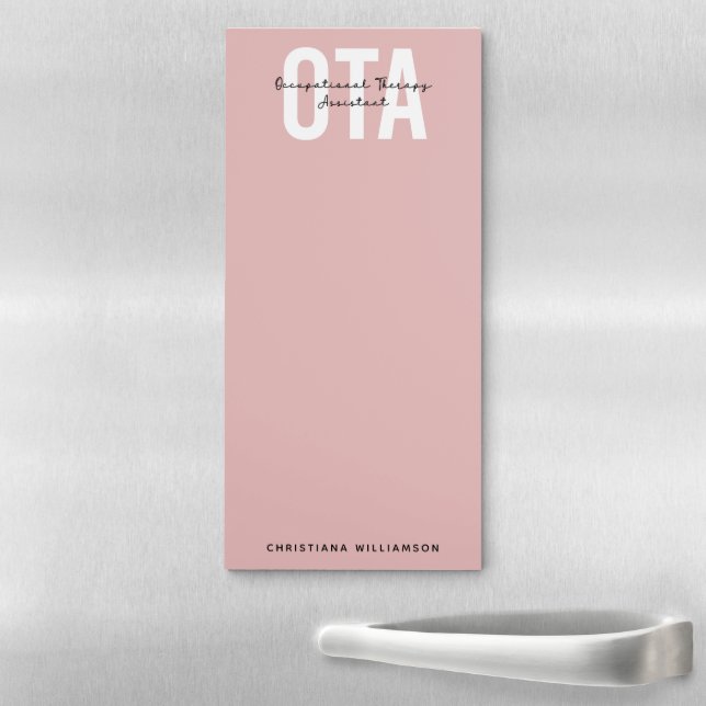 Personalized OTA Occupational Therapy Assistant Magnetic Notepad (In Situ)