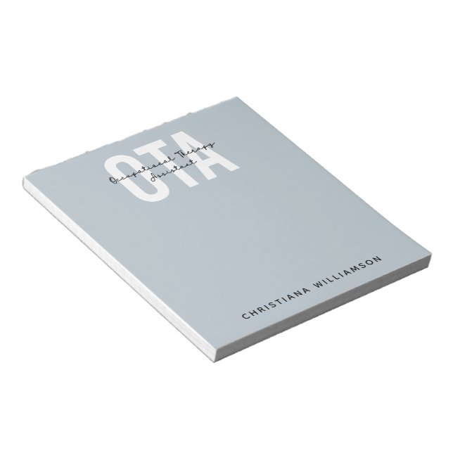 Personalized OTA Occupational Therapy Assistant Notepad (Angled)